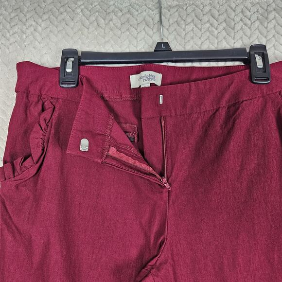 Charlotte Russe Pants Women XL Burgundy Straight Leg Stretch Career Workwear - Picture 3 of 11